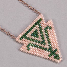 Large Delica Pennant Necklace Bard
